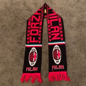 Vintage AC Milan soccer scarf